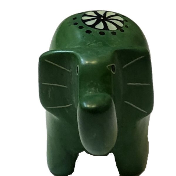Soapstone Elephant Green