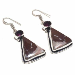 Jasper and Amethyst Earrings