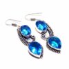 Silver Blue Topaz Earrings