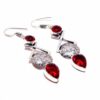 Silver Garnet Earrings
