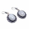 Silver Moonstone Earrings