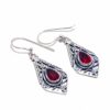 Silver Garnet Earrings