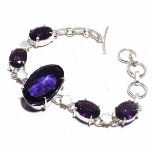 Amethyst Silver Bracelet
