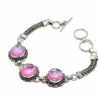 Silver Fire Topaz Bracelet