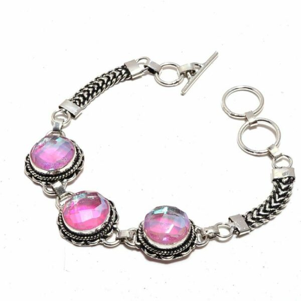 Silver Fire Topaz Bracelet