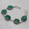 Silver Emerald Bracelet