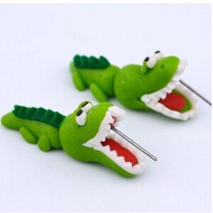 Fun Polymer Clay Earrings – Crocodiles