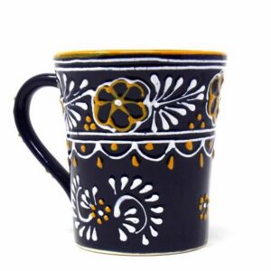 Flared Blue Pottery Mug
