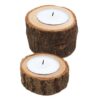 Wooden candle holder