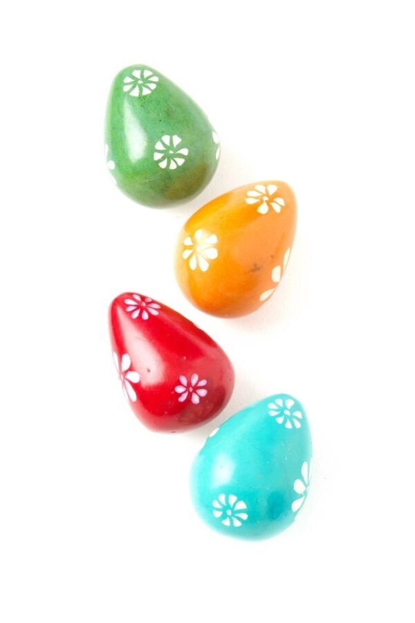 Colorful Eggs With Floral Design