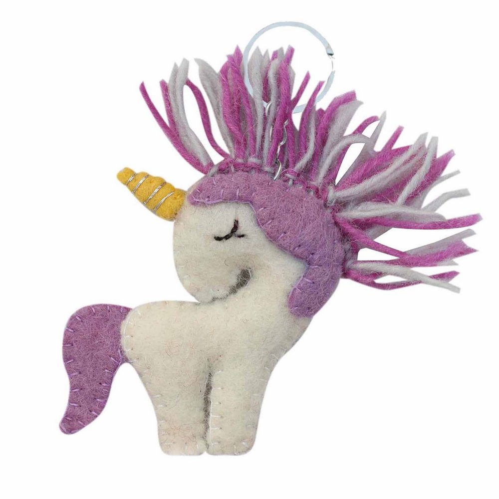 Felted Purple Unicorn