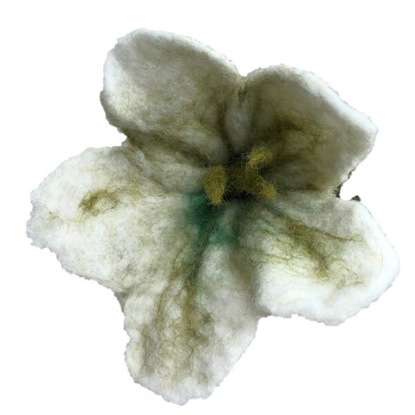 Felt White Flower