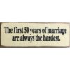 Wood Rustic Tile - First 50 Years of Marriage