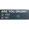 Are you drunk? Check Yes/No