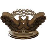 Birch Wood Napkin Holder – Doves