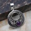 Pendant - Sterling Silver with Amethyst