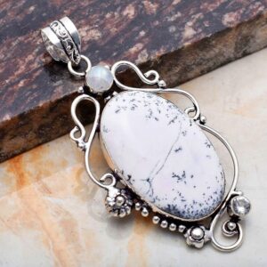 Pendant – Sterling Silver with Opal and Moonstone