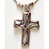 Pendant - Sterling Silver Cross with Opal Chain