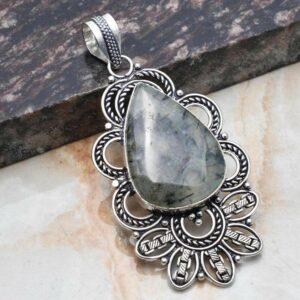 Pendant – Sterling Silver with Prehnite Stone