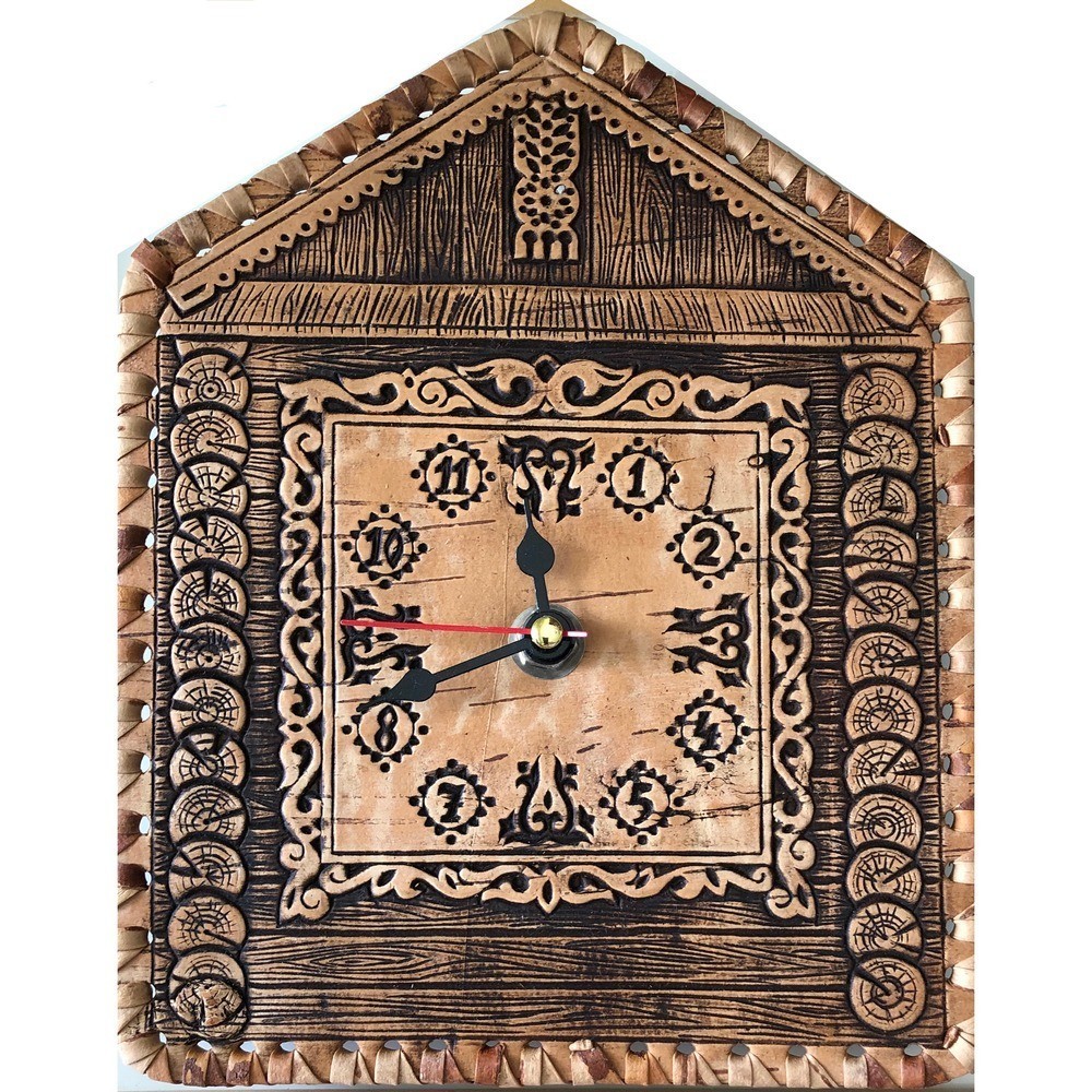 Birch Bark Wall Clock