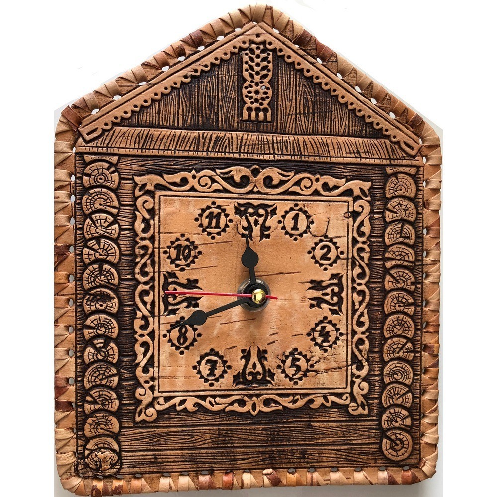 Birch Bark Wall Clock