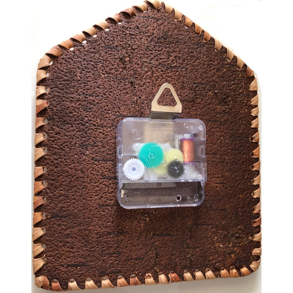 Birch Bark Wall Clock