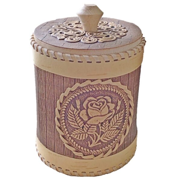 Birch Bark Storage Box - Rose