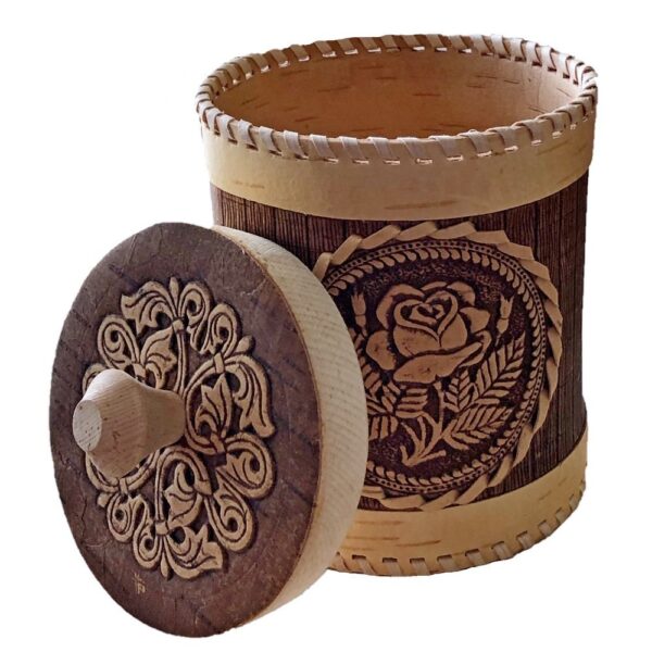 Birch Bark Storage Box - Rose