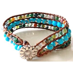 Blue beads stone bracelet