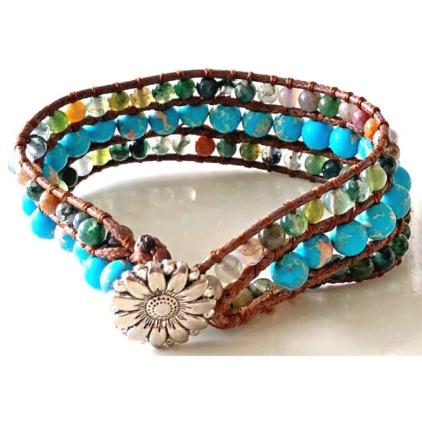 Blue beads stone bracelet