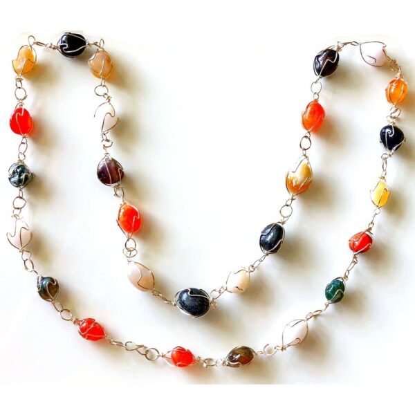Necklace - Caged Stones