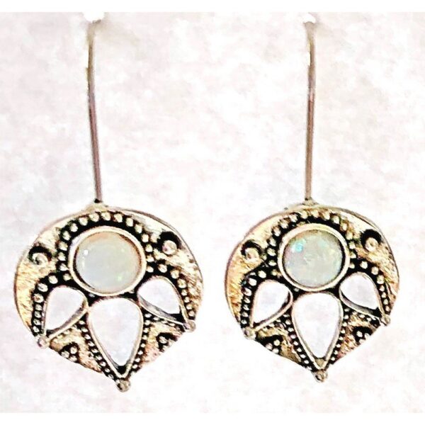 Silver Plated Moonstone Earrings