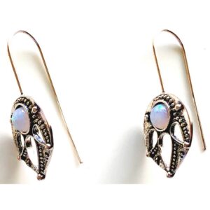 Silver Plated Moonstone Earrings