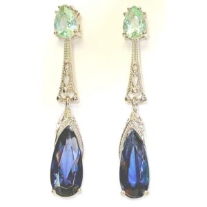 Silver Plated Amethyst Earrings