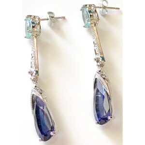 Silver Plated Amethyst Earrings