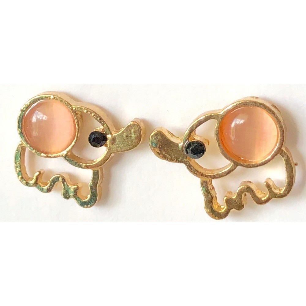 Gold Plated Elephant Earrings