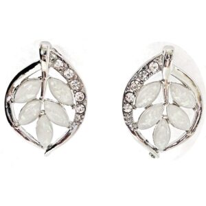 Leaf Shaped Silver Plated Earrings