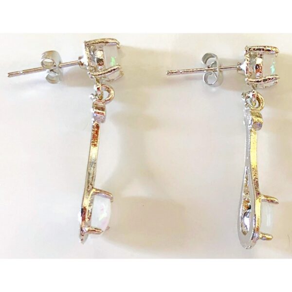 Silver Plated Moonstone Earrings