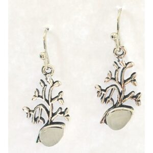 Silver Plated Gecko Moonstone Earrings