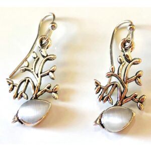 Silver Plated Gecko Moonstone Earrings