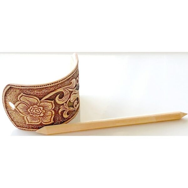 Birch Bark Hair Holder - Morning Flowers