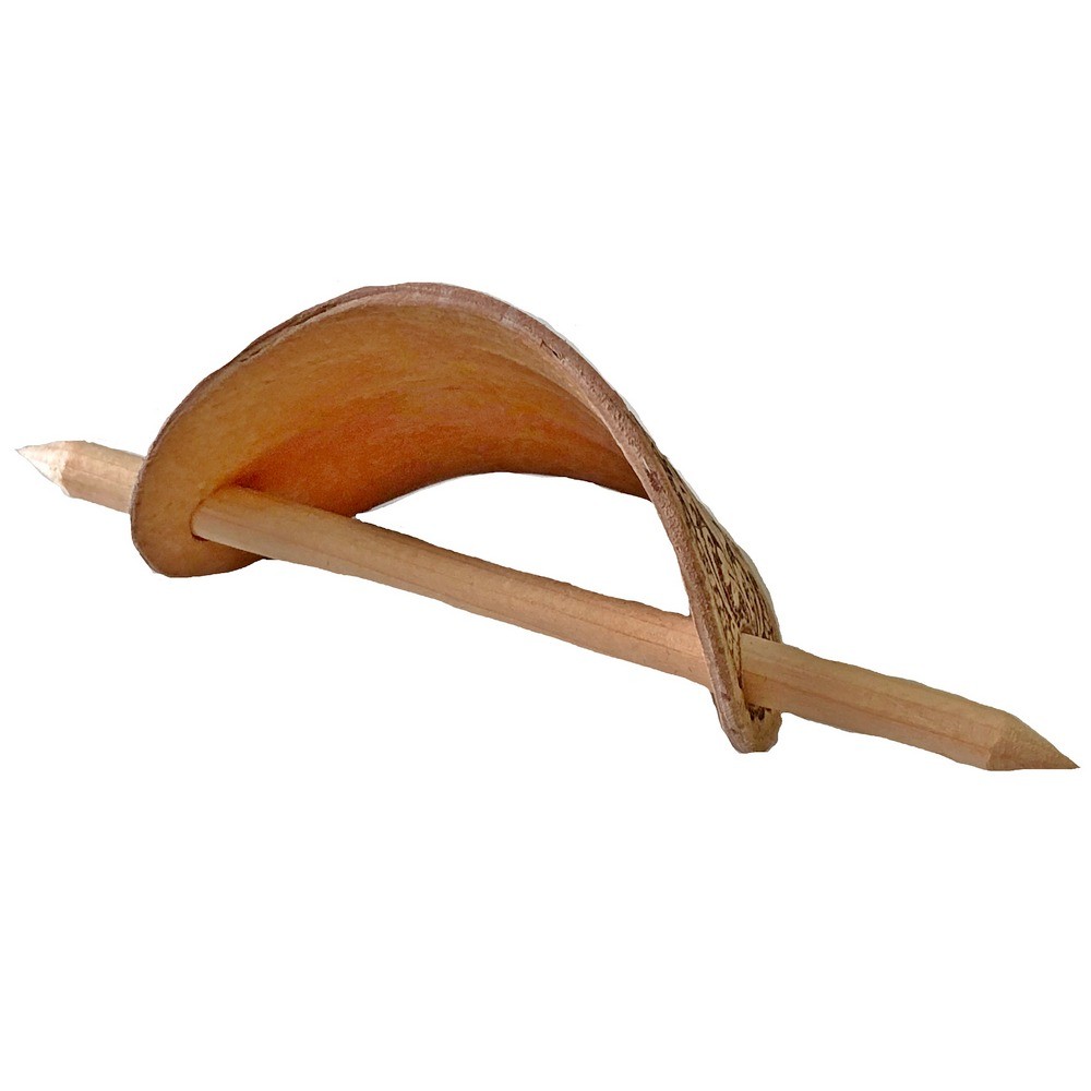 Birch Bark Hair Holder - Flowers and Berries