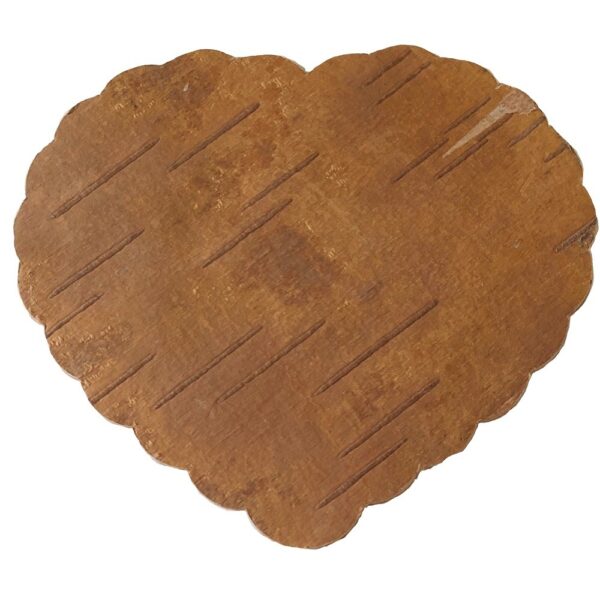 Birch Bark Decorated Heart Shaped Mirror