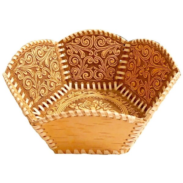 Birch Bark Decorative Plate - Woody Rose