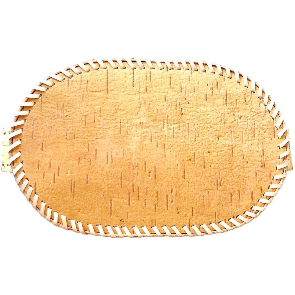 Birch Bark Decorative Plate - Blooming Rose