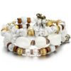 Multi layer White Agate Crystals Bracelet