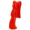 Red Soapstone Angel Sculpture