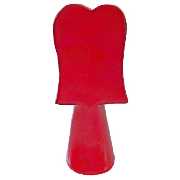 Red Soapstone Angel Sculpture