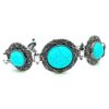 Turquoise Stones Silver Plated Bracelet