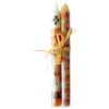 Pair of Hand Painted Taper Candles - Akono Design